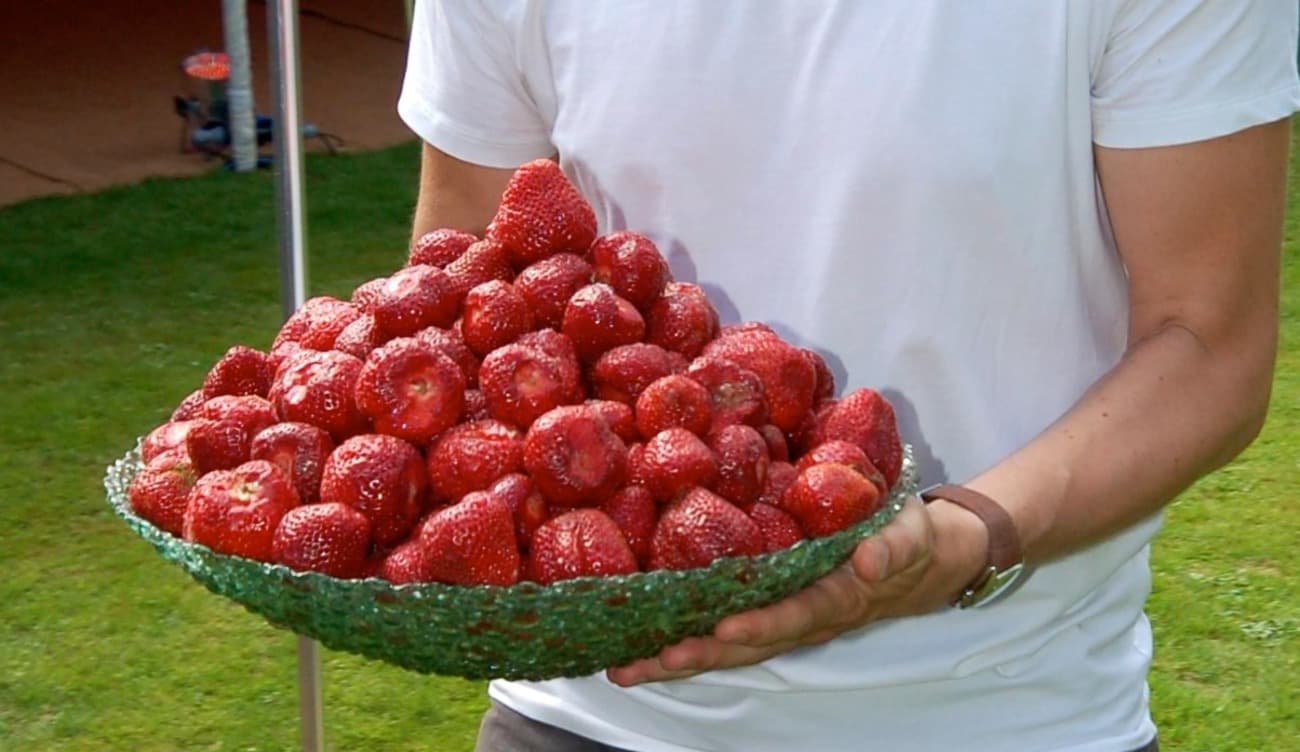 large bowl of strawberries
